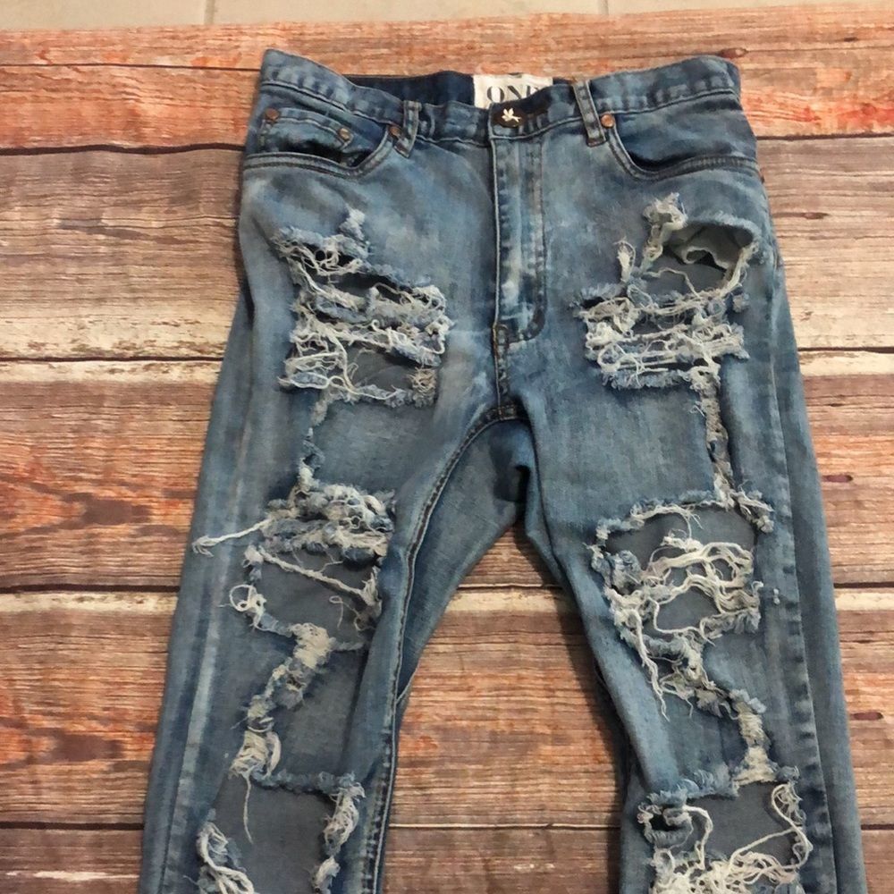 One Teaspoon Women’s Runaway Distressed Jeans size 25